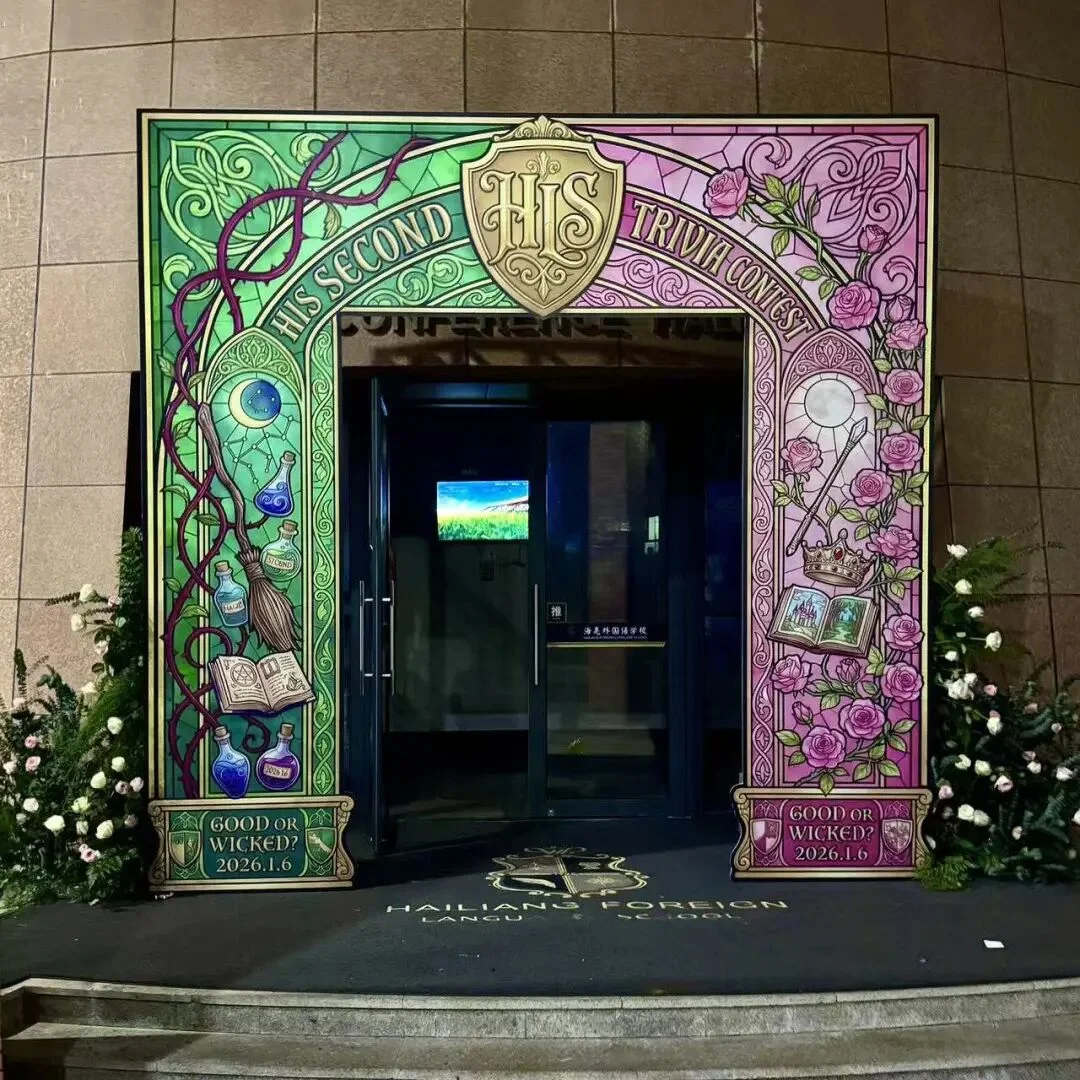 Good vs Wicked themed stage design